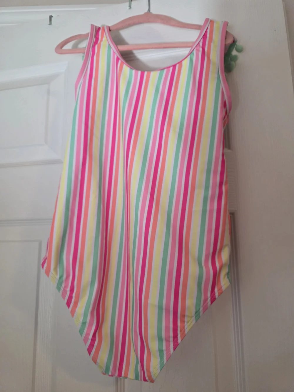 Nicole Miller Kids Striped One-Piece Swimsuit - Pink, Mint & Yellow